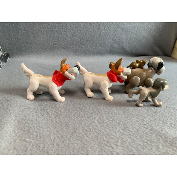 Disney Dodger Dog Anastasia Pooka 101 Dalmatians Figurine Set - 5 Dogs - Picture 4 of 6